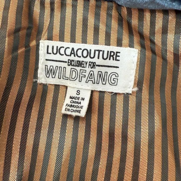 Lucca Couture Wild Fang Velvet Velveteen Jacket Blazer Small Peacoat - Picture 3 of 5